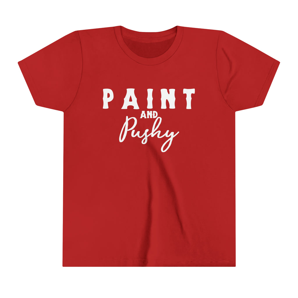 Paint & Pushy Youth Tee Red