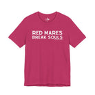 Red Mares Break Souls Short Sleeve Tee T-Shirt The Cinchy Cowgirl - Print Berry XS