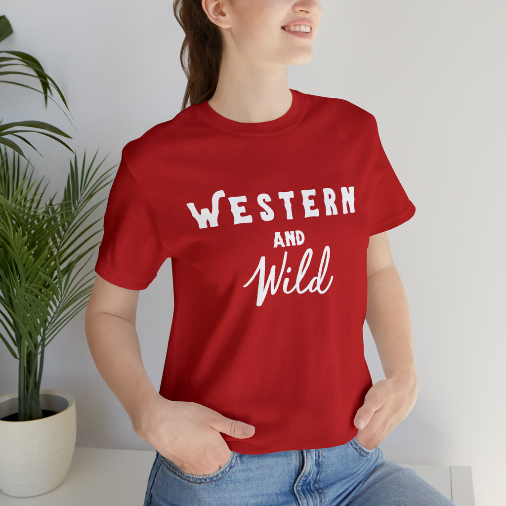 Western & Wild Short Sleeve Tee Horse Riding Discipline Tee Printify Red XS 