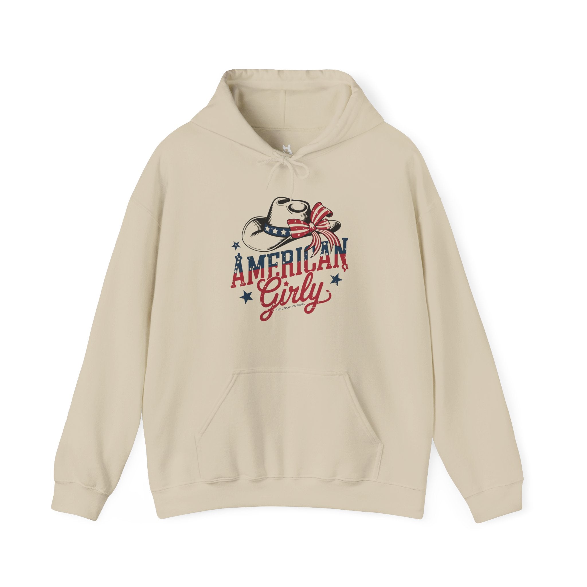 American Girly Hoodie Hoodie The Cinchy Cowgirl - Print sand S