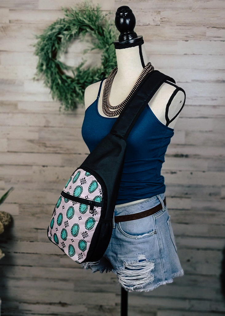 Squash Blossom Aztec Sling Bag sling bag The Cinchy Cowgirl   