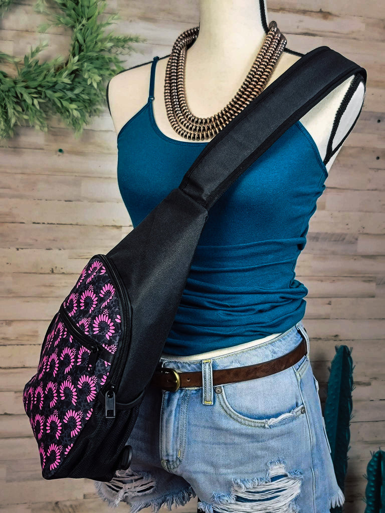 Pink Squash Blossom Sling Bag sling bag The Cinchy Cowgirl   