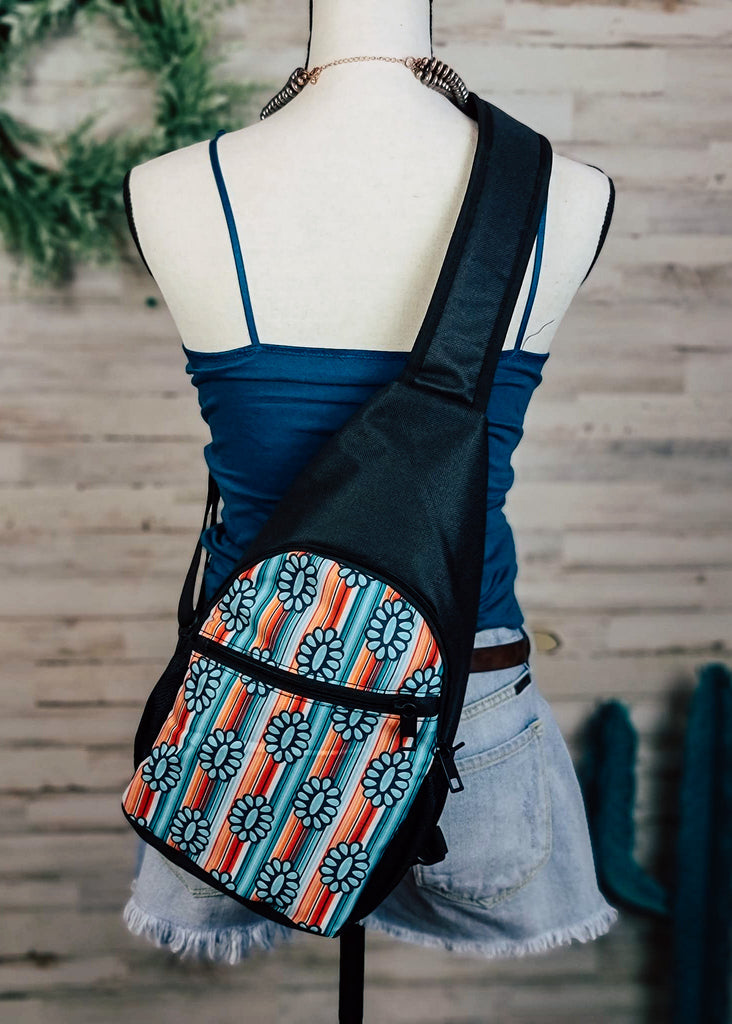 Serape Squash Blossom Sling Bag sling bag The Cinchy Cowgirl   