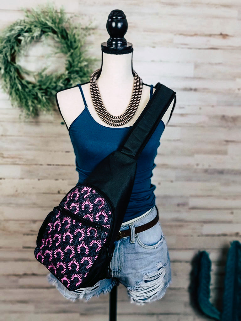 Pink Squash Blossom Sling Bag sling bag The Cinchy Cowgirl   