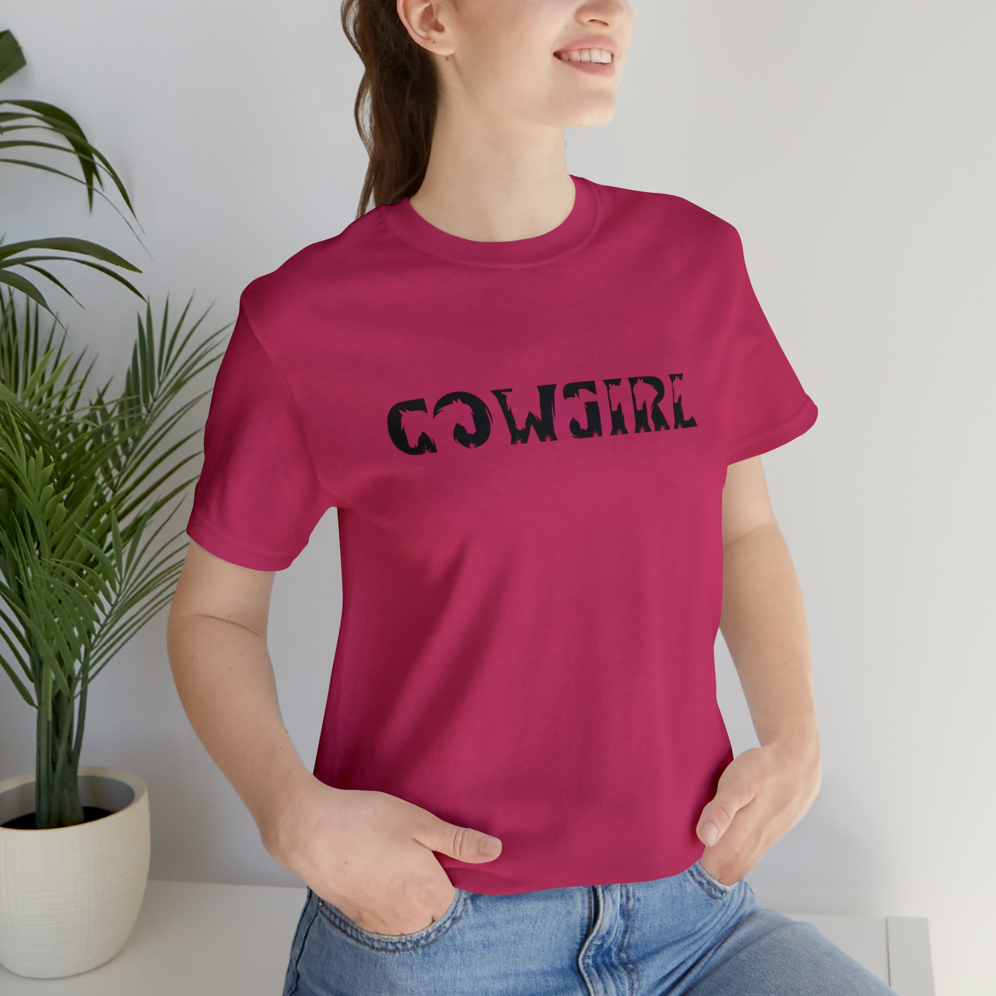 Cowgirl Short Sleeve Tee tcc graphic tee Printify Berry XS 