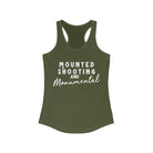 Mounted Shooting & Monumental Racerback Tank Horse Riding Discipline Tee Printify XS Solid Military Green 