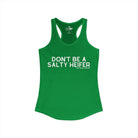 Don't Be A Salty Heifer Tank Top Tank Top The Cinchy Cowgirl - Print XS Solid Kelly Green