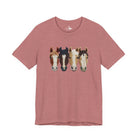 Faux Crochet Horses Short Sleeve Tee Graphic Tee The Cinchy Cowgirl - Print Heather Mauve XS
