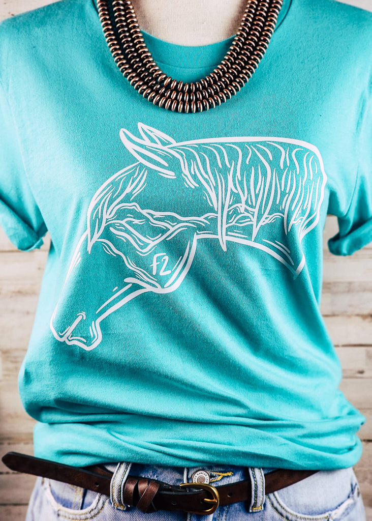 Western Horse Head Short Sleeve Tee [2 Colors] tcc graphic tee - $19.99 The Cinchy Cowgirl   