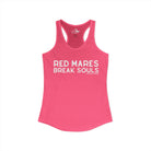 Red Mares Break Souls Tank Top Tank Top The Cinchy Cowgirl - Print XS Solid Hot Pink