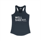 Well Sheeyit Tank Top Tank Top The Cinchy Cowgirl - Print XS Solid Indigo