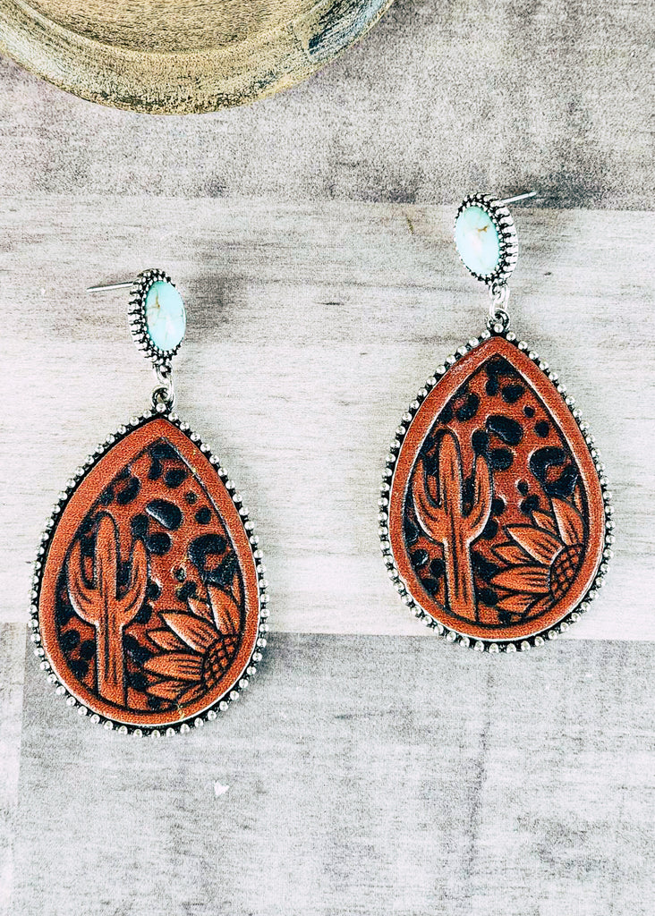 Tooled Desert Earrings