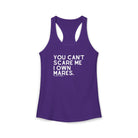 You Can't Scare Me I Own Mares Tank Tank Top The Cinchy Cowgirl - Print XS Solid Purple Rush