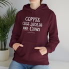 Coffee Cuss Words Cows Hoodie Hoodie Printify   
