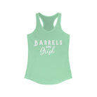 Barrels & Brisk Racerback Tank Horse Riding Discipline Tee Printify XS Solid Mint 