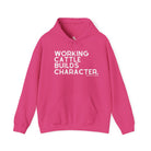 Working Cattle Builds Character Hoodie Hoodie The Cinchy Cowgirl - Print Heliconia S