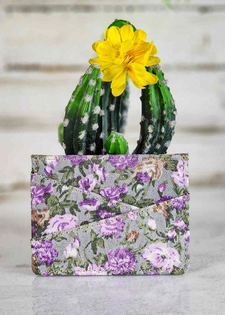 Lavender Floral Credit Card Holder Credit Card Holder Myra   