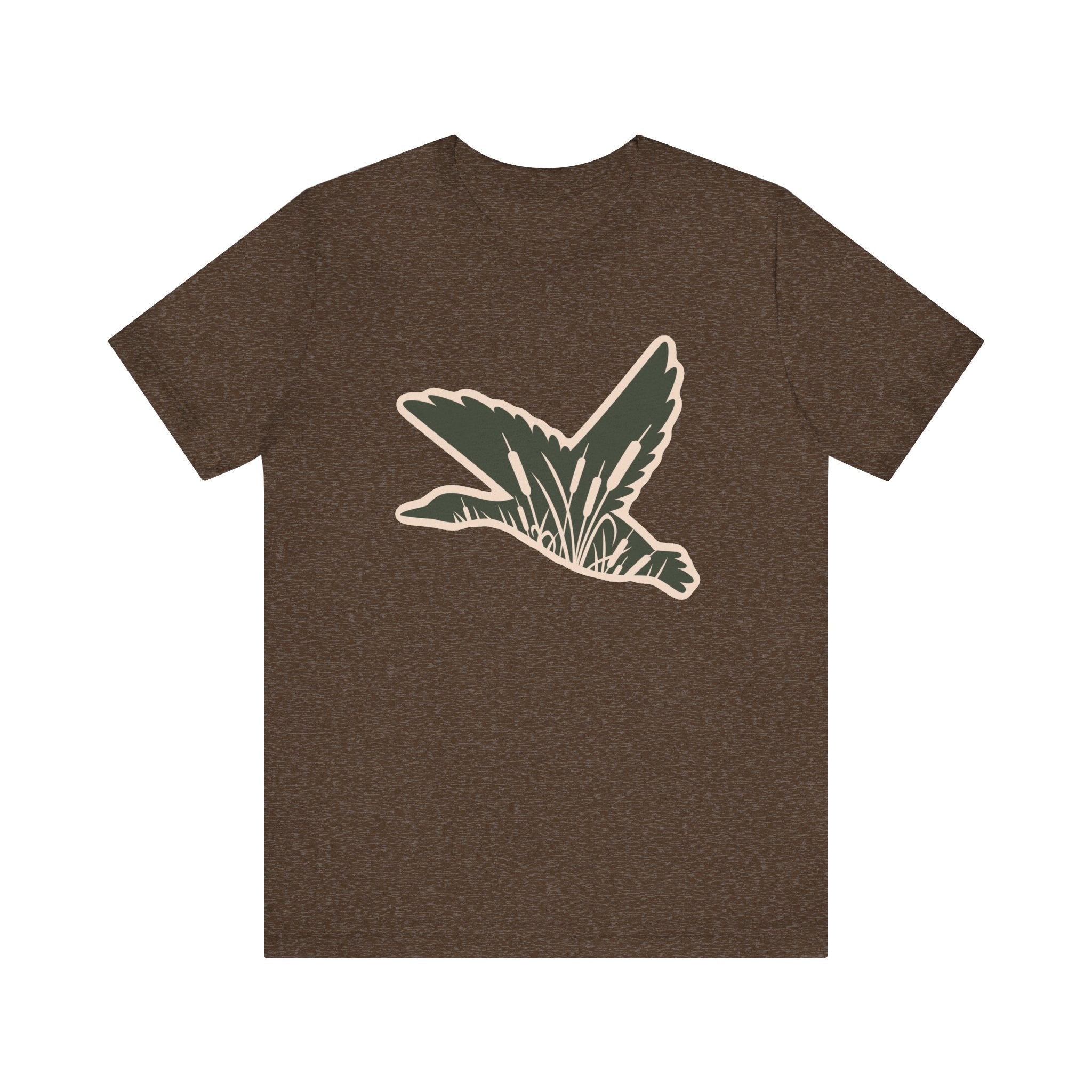 Green Duck Short Sleeve Tee (Available In 14 Colors) T-Shirt The Cinchy Cowgirl - Print Heather Brown XS