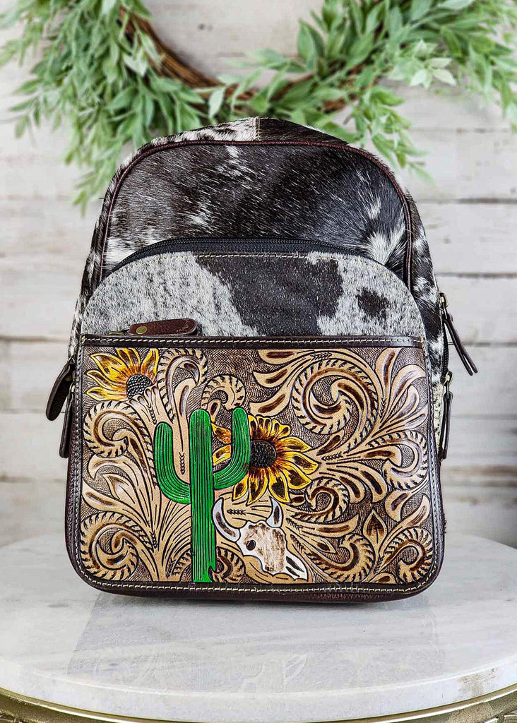Southwestern Desert Cowhide Backpack Backpack Myra   