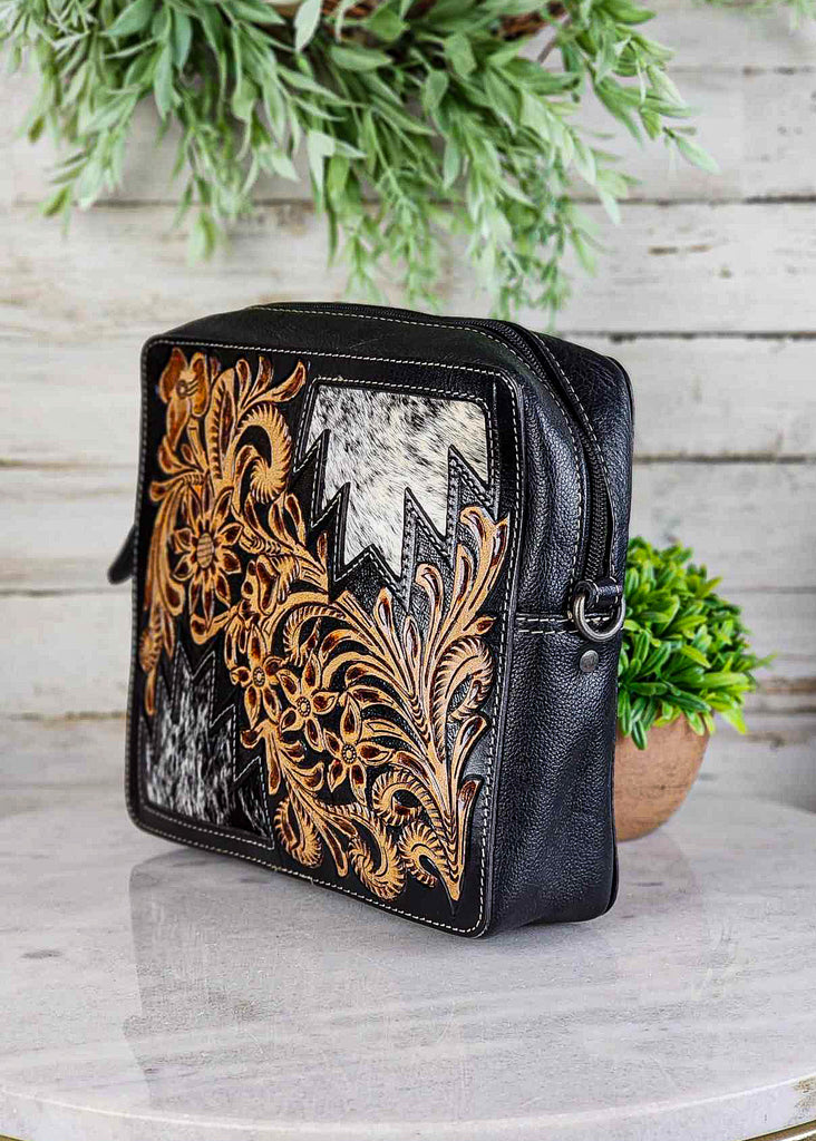 High Mesa Hand Tooled Crossbody Bag Crossbody Handbag Myra   