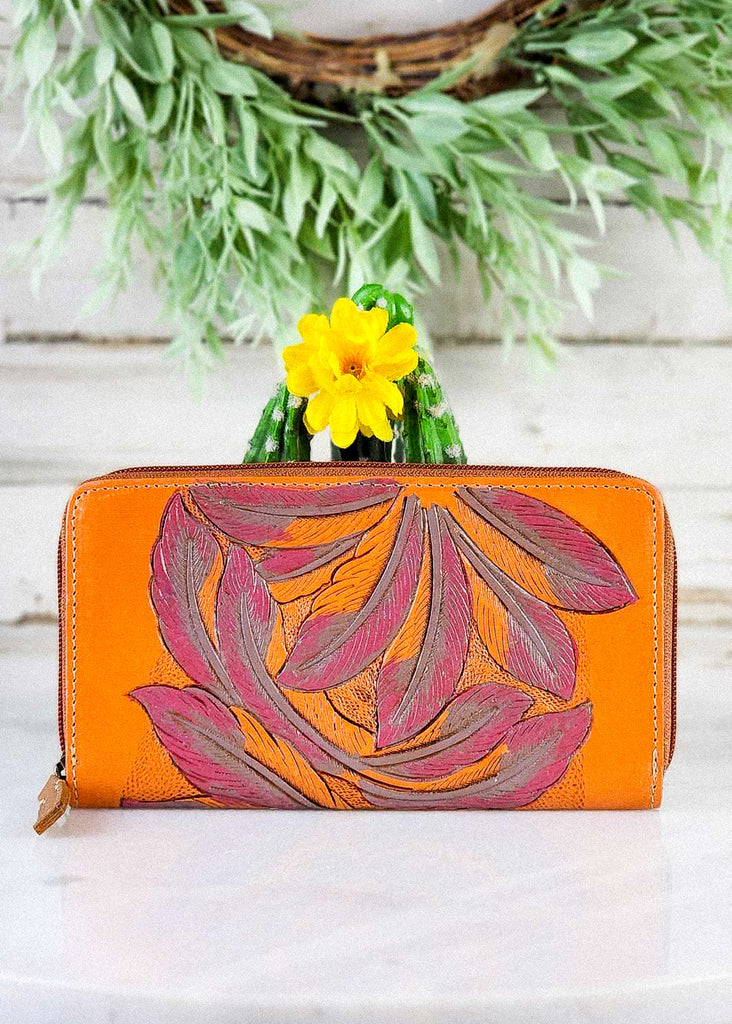 Bright cowgirl wallet, no chance in losing this one! Beautiful design that will show your wild side.