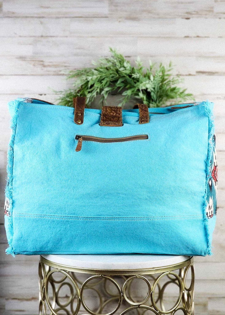 Turquoise Southwestern Weekender Bag Weekender Handbag Myra   