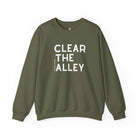 Clear The Alley Pullover Sweatshirt The Cinchy Cowgirl - Print S Military Green