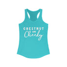 Chestnut & Cheeky Racerback Tank Horse Color Shirts Printify XS Solid Tahiti Blue 