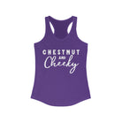 Chestnut & Cheeky Racerback Tank Horse Color Shirts Printify XS Solid Purple Rush 
