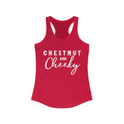 Chestnut & Cheeky Racerback Tank Horse Color Shirts Printify XS Solid Red 