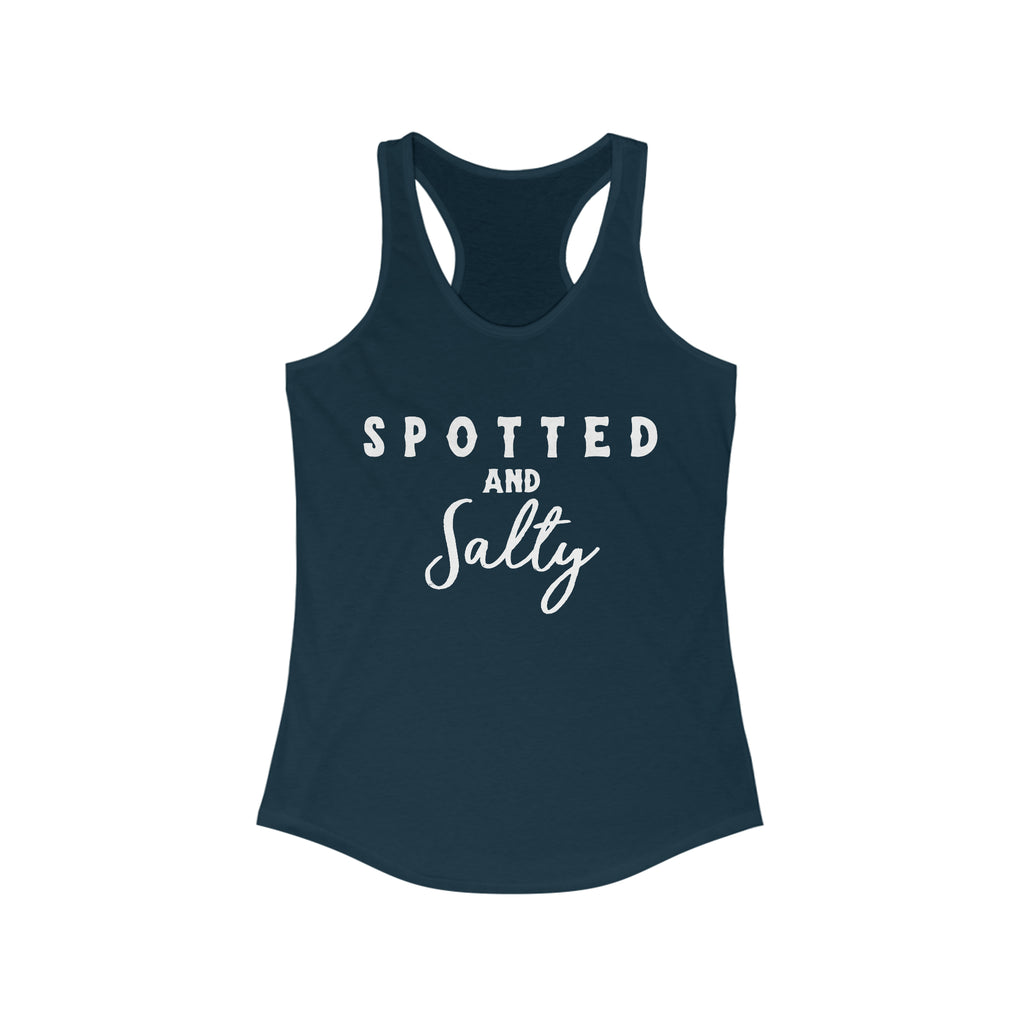 Spotted & Salty Racerback Tank Horse Color Shirts Printify XS Solid Midnight Navy 