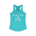 Spotted & Salty Racerback Tank Horse Color Shirts Printify XS Solid Tahiti Blue