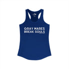 Gray Mares Break Souls Tank Top Tank Top The Cinchy Cowgirl - Print XS Solid Royal
