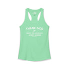 Thank God For Sweet Tea, Good Dirt & Fast Horses Tank Top Tank Top The Cinchy Cowgirl - Print XS Solid Mint