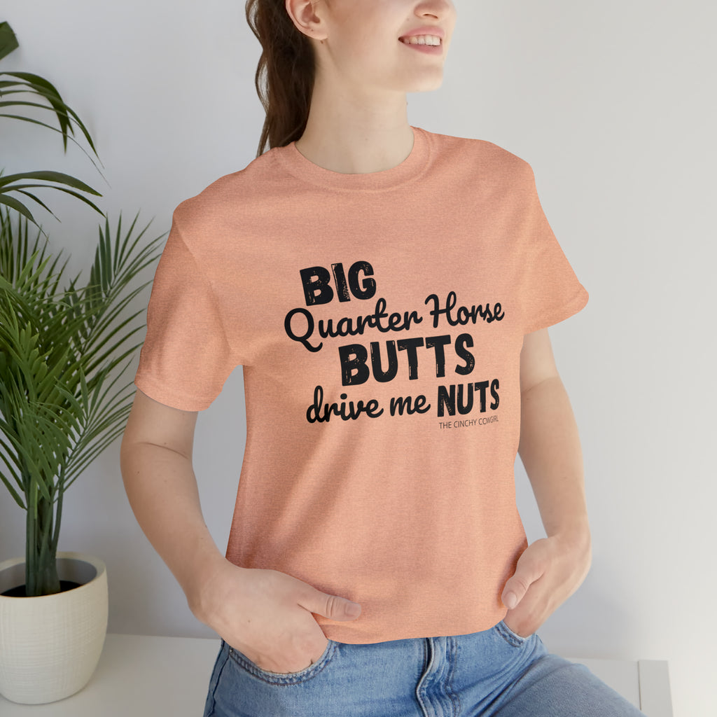 Quarter Horse Butts Short Sleeve Tee tcc graphic tee Printify Heather Peach XS 