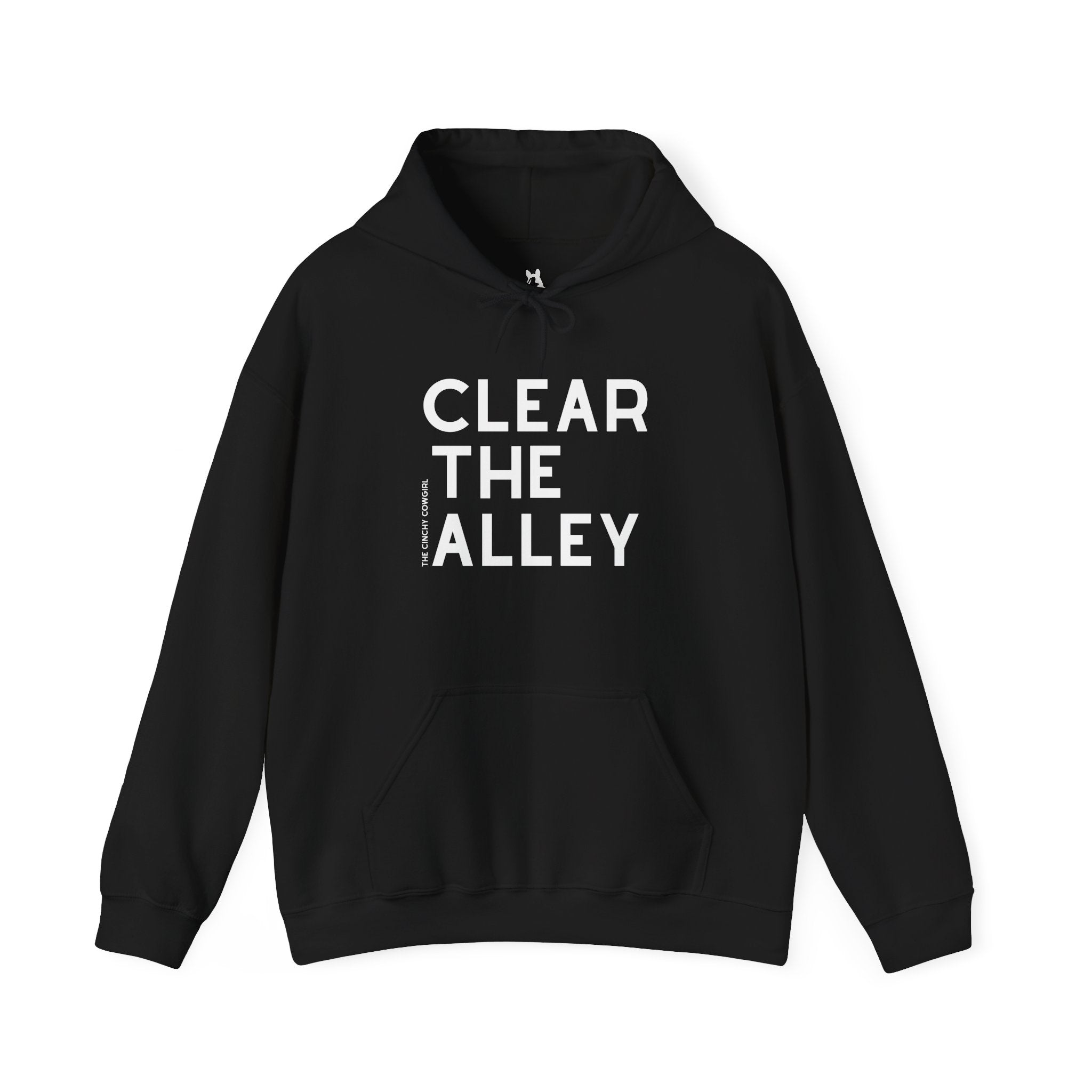 Clear The Alley Hoodie Graphic Hoodie The Cinchy Cowgirl - Print Black S