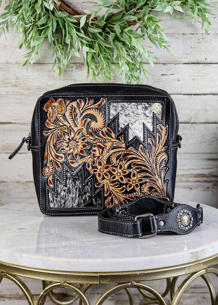 High Mesa Hand Tooled Crossbody Bag Crossbody Handbag Myra   