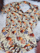 Desperado Days Silky Shorts Pajamas Set silky pajamas - shorts The Cinchy Cowgirl (YC)   