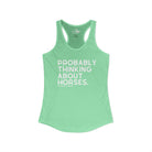 Probably Thinking About Horses Tank Top graphic tank The Cinchy Cowgirl - Print XS Solid Mint