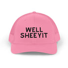 Well Sheeyit Trucker Hat Embroidered TCC Hat The Cinchy Cowgirl- Print Pink