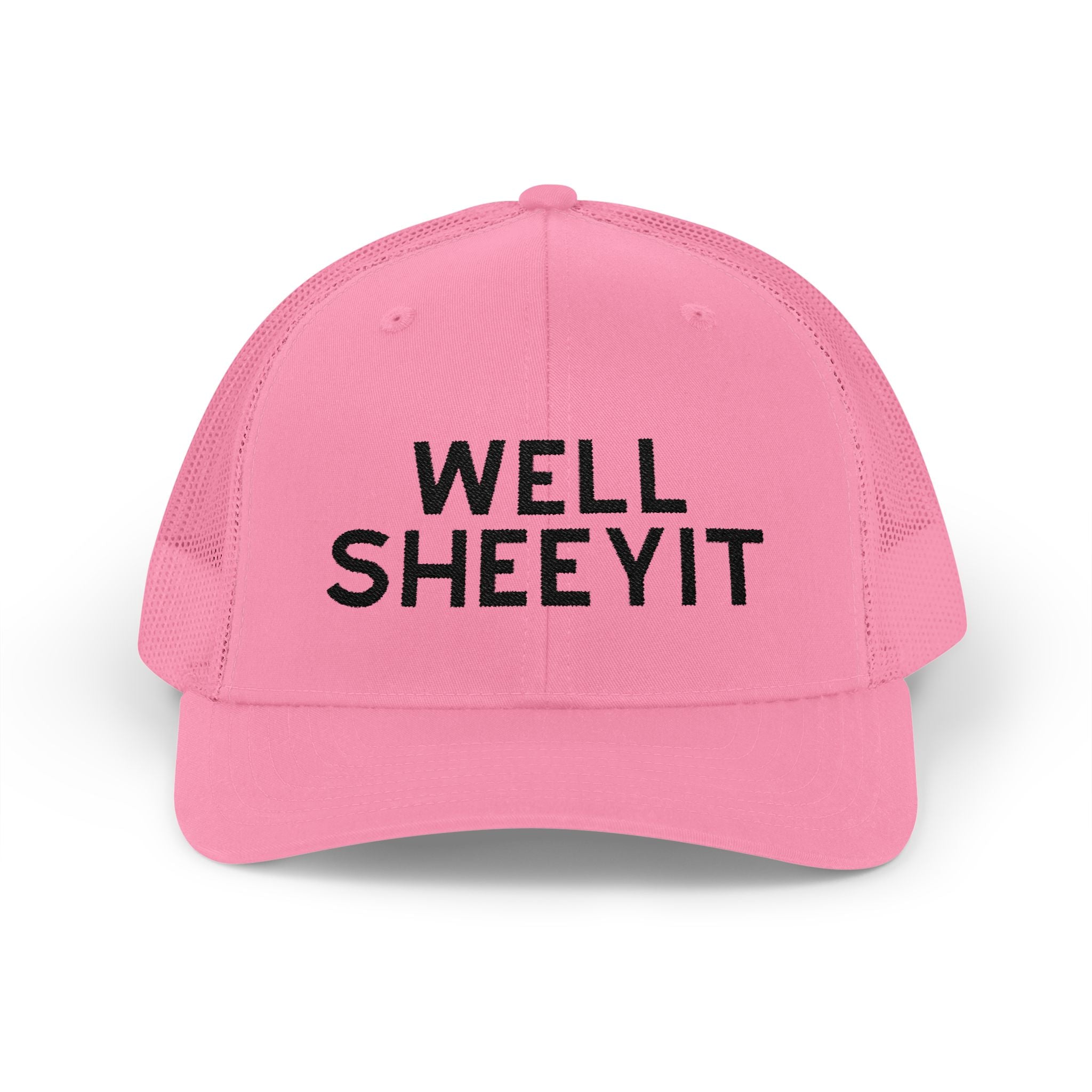 Well Sheeyit Trucker Hat Embroidered TCC Hat The Cinchy Cowgirl- Print Pink