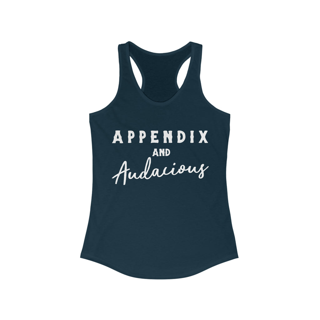 Appendix & Audacious Racerback Tank Horse Color Shirts Printify XS Solid Midnight Navy 