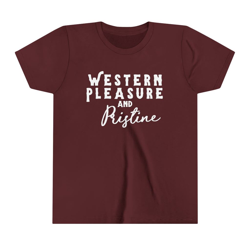 Western Pleasure & Pristine Youth Tee Maroon