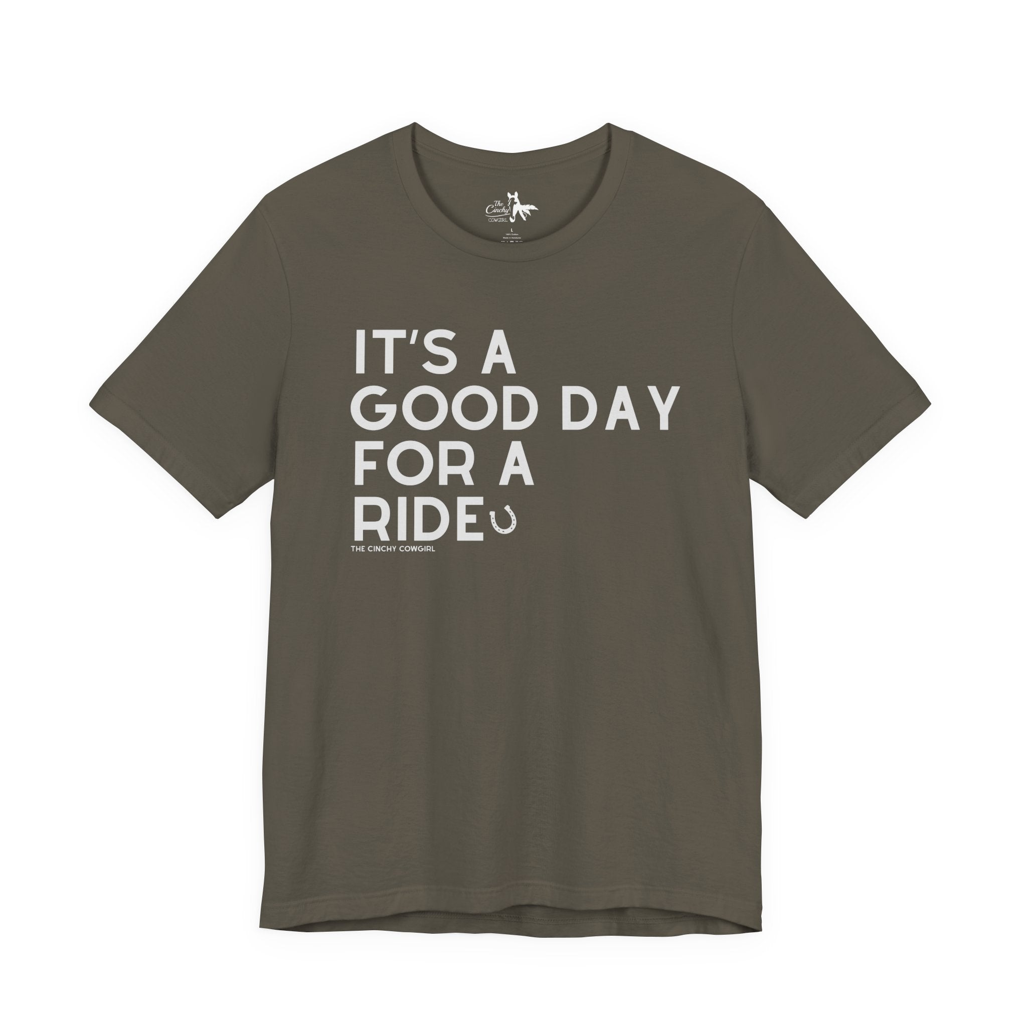 It's A Good Day For A Ride Short Sleeve Tee T-Shirt The Cinchy Cowgirl - Print Army XS