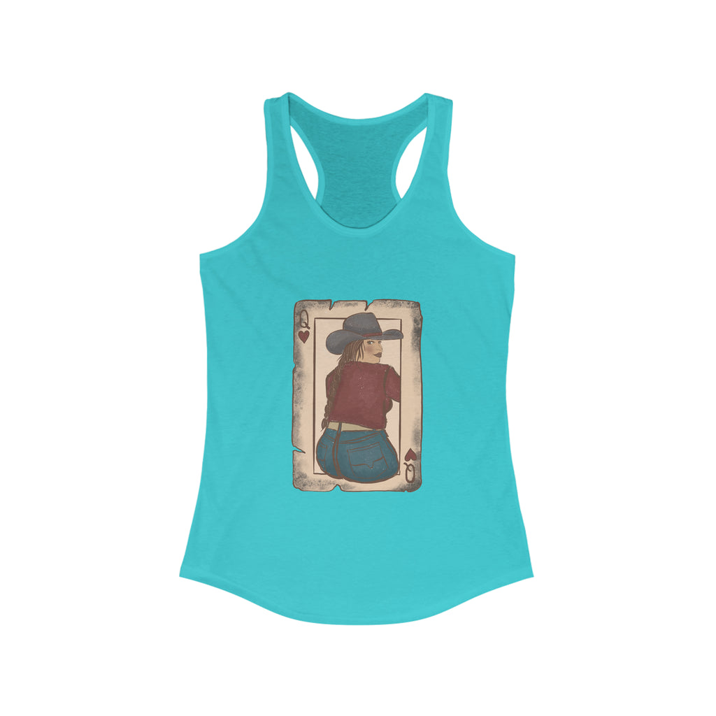 Queen Cowgirl Racerback Tank tcc graphic tee Printify XS Solid Tahiti Blue 