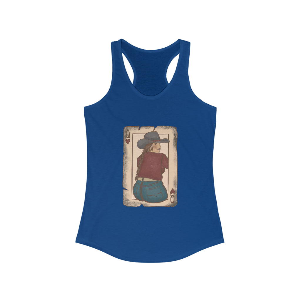Queen Cowgirl Racerback Tank tcc graphic tee Printify S Solid Royal 