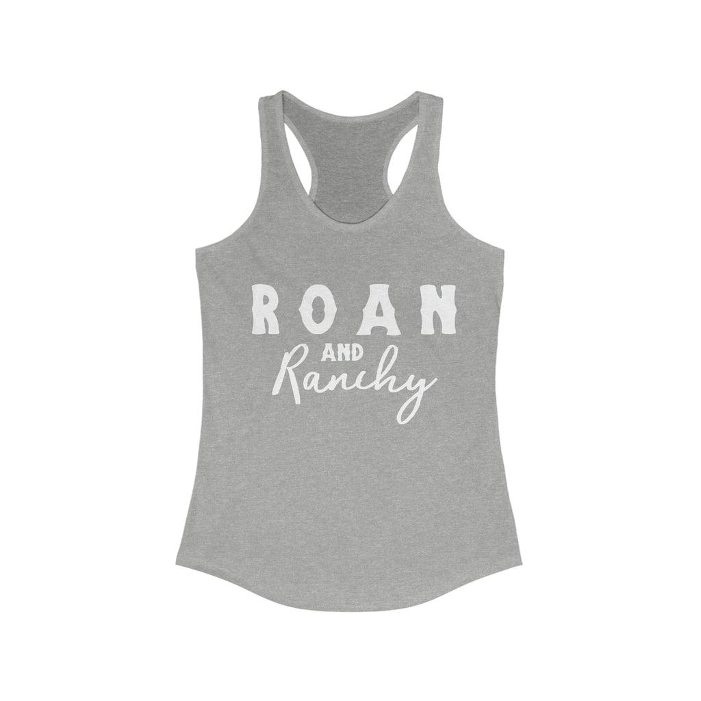 Roan & Ranchy Racerback Tank Horse Color Shirts Printify XS Heather Grey 