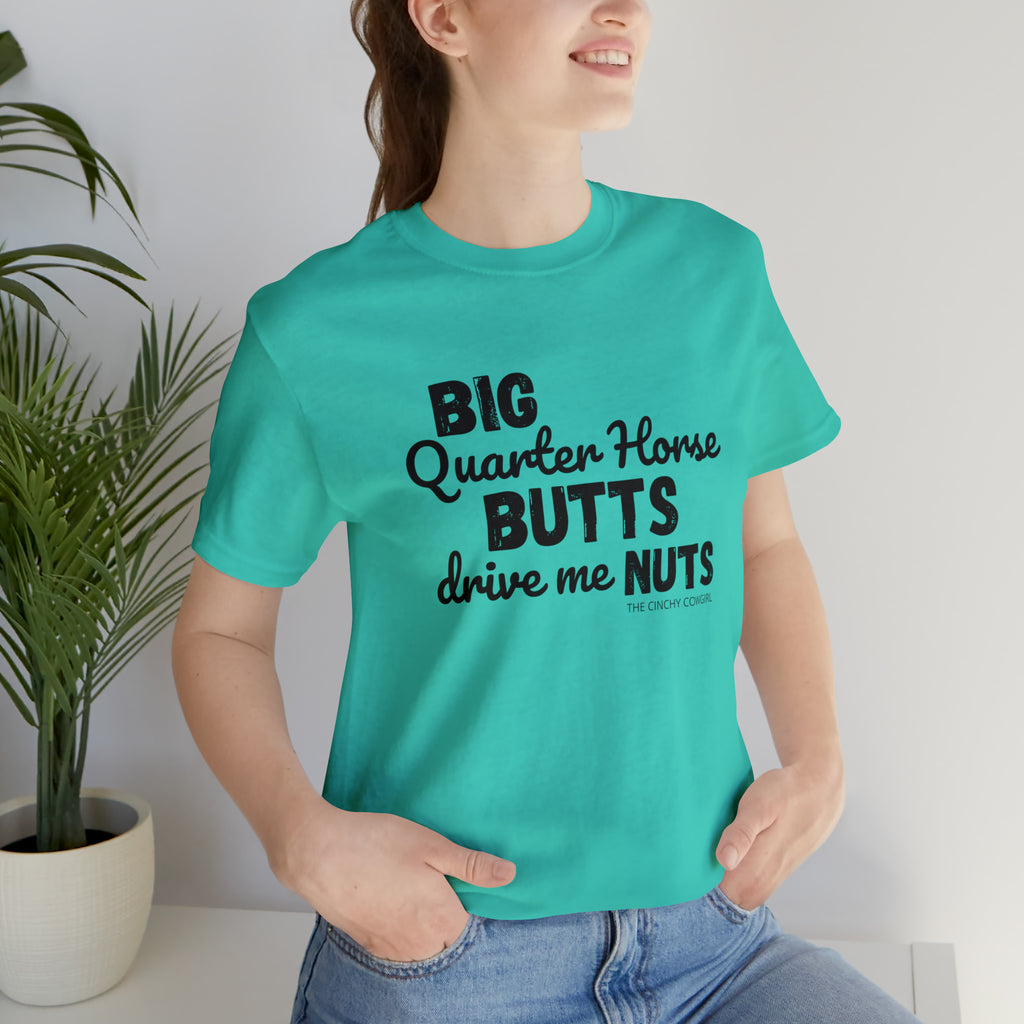 Quarter Horse Butts Short Sleeve Tee tcc graphic tee Printify Teal XS 