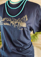 Navy Proverbs 3:5 Short Sleeve Graphic Tee tcc graphic tee The Cinchy Cowgirl   