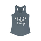 Cutting Horse & Canny Racerback Tank Horse Riding Discipline Tee Printify XS Solid Indigo 